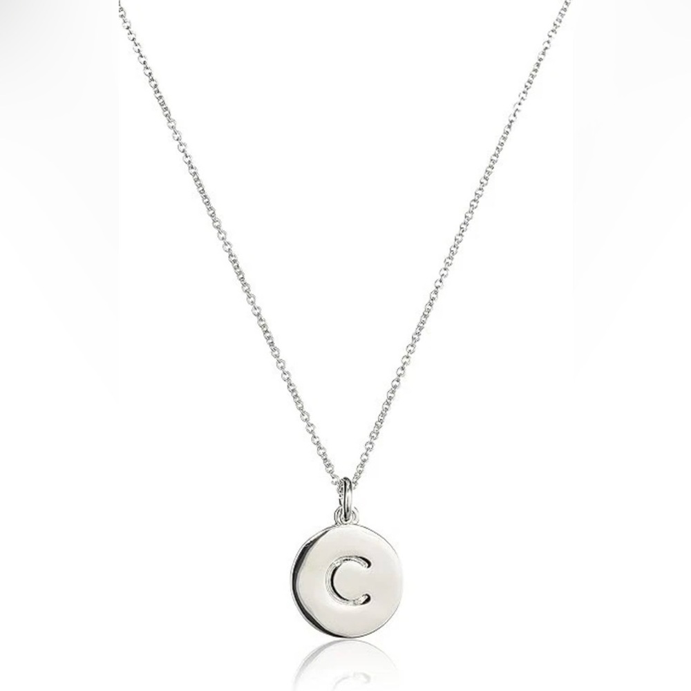 Kate Spade New York Initial Pendant Necklace C Silver